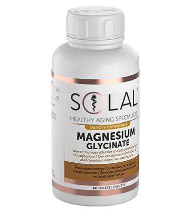 Magnesium Glycinate 60 Tablets Angled