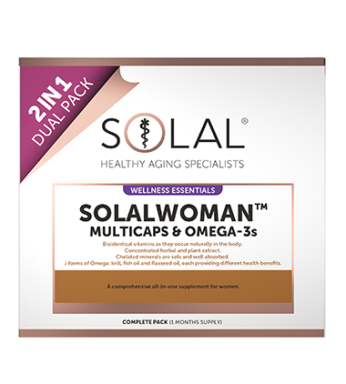 SolalWoman Omega 3s+Multicaps Dual Pack Front